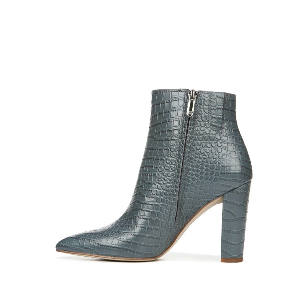 SAM EDELMAN Womens Teal Reptile bootie